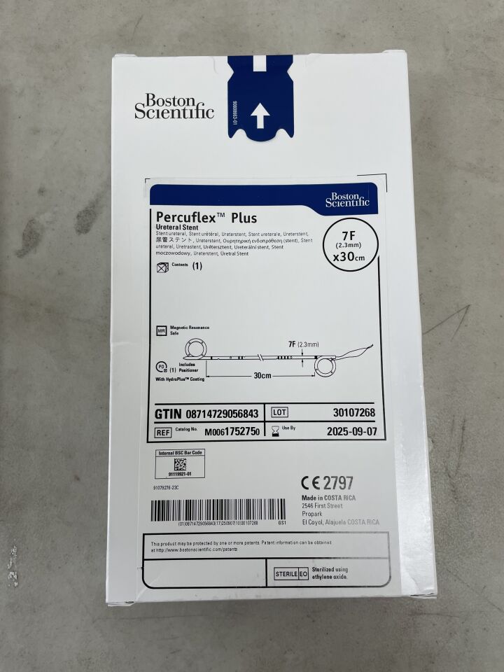 175275 - BOSTON SCIENTIFIC - Percuflex Plus Ureteral Stent - 7Fr x 30cm, (BX/1) - ( Expiry Date: 2024-08-26 )