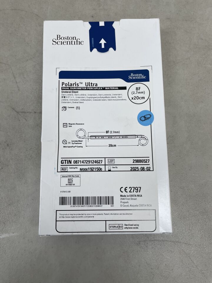 192150 - BOSTON SCIENTIFIC - Polaris Ultra Stent Uretral Polaris Ultra, 8F x 20 cm, (BX/1) - ( Expiry Date: 2026-01-28 )