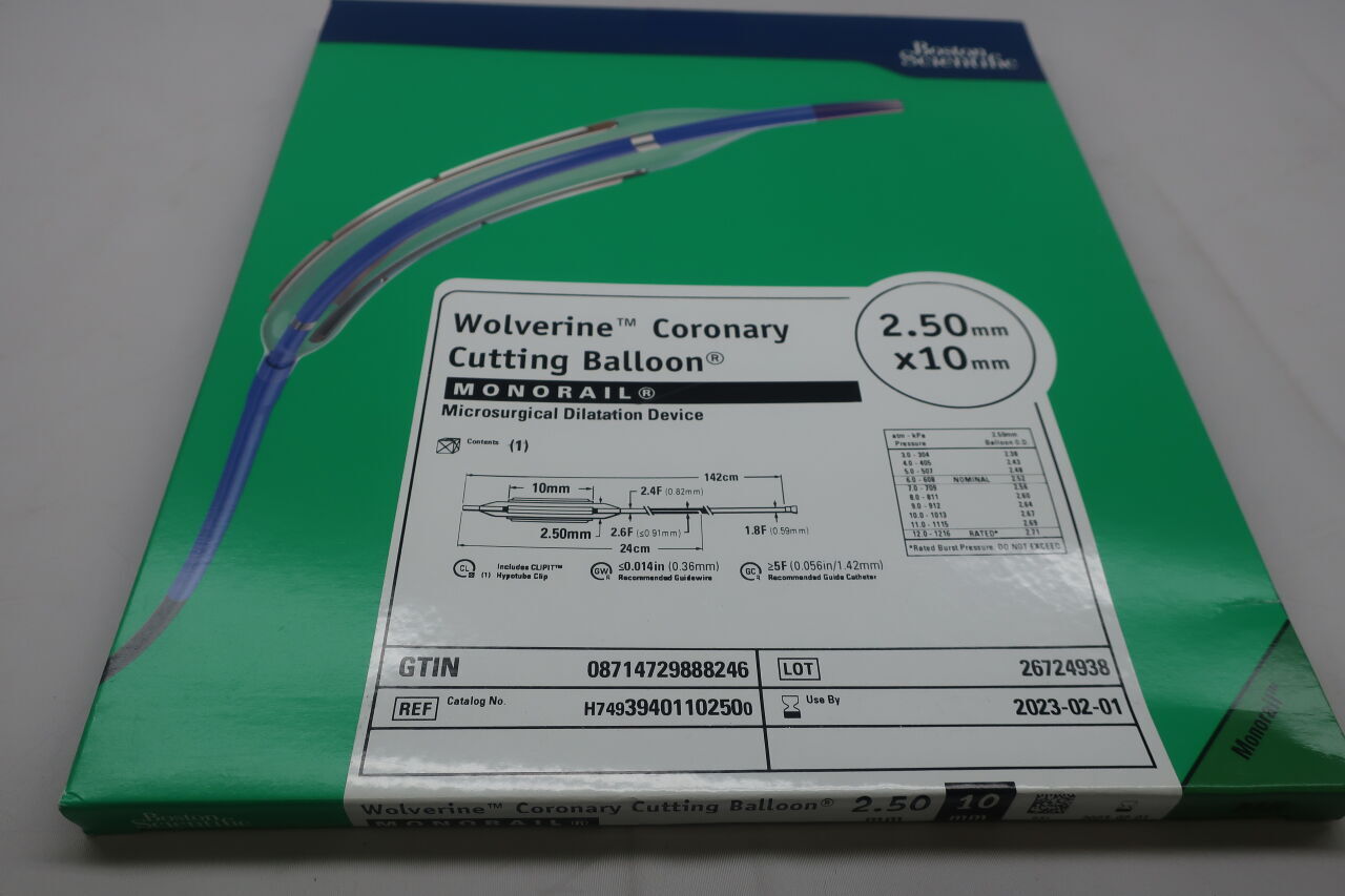 3940110250 - BOSTON SCIENTIFIC - Wolverine Coronary Cutting Balloon Monorail Microsurgical Dilatation Device, 2.50mm x 10mm, (BX/1) - ( Expiry Date: 2025-10-10 )