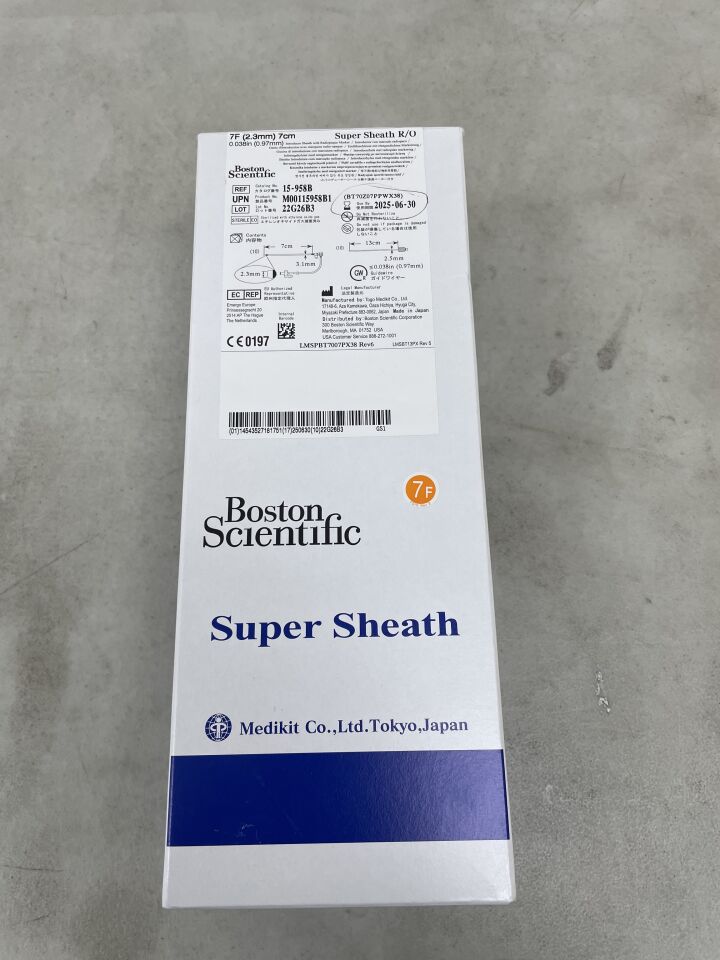 15-958B - BOSTON SCIENTIFIC - Super Sheath R/O Introducer - 7Fr x .038" x 7cm, (BX/10) - ( Expiry Date: 2025-11-30 )