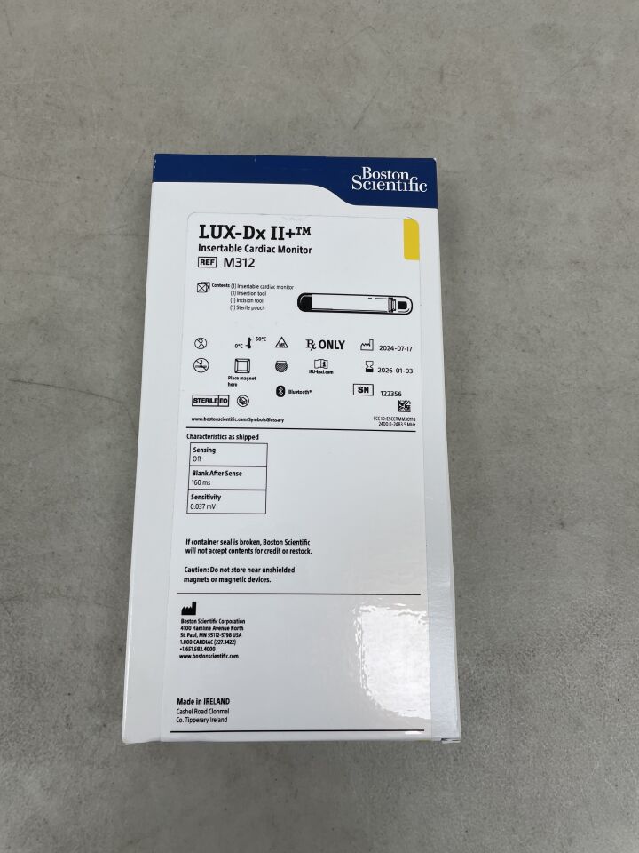 M312 - BOSTON SCIENTIFIC - LUX-Dx II+ Instertable Cardiac Monitor, (BX/1) - ( Expiry Date: 2025-12-31 )