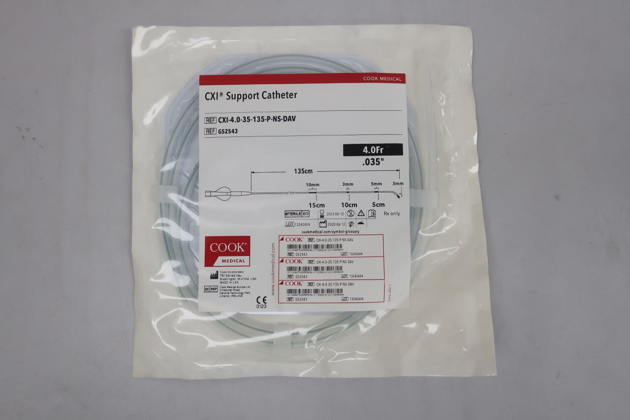 G52543 - COOK - cxi support catheter w/tungsten markers 4.0f x 135cm , (EA) - ( Expiry Date: 2025-06-25 )