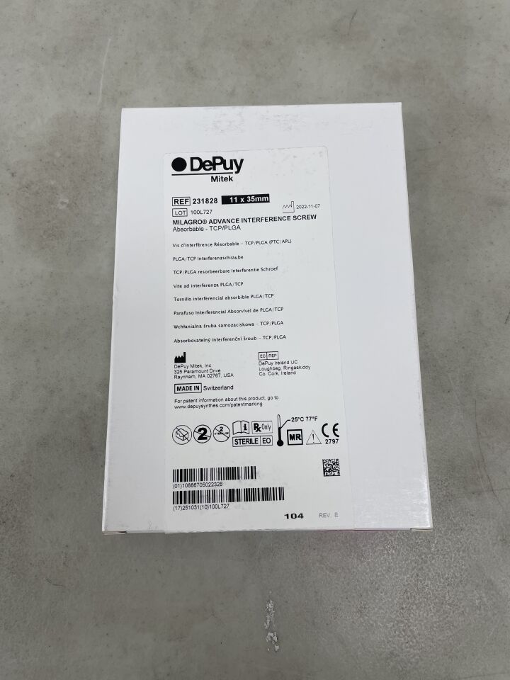 231828 - DEPUY - Milagro, Advance Interference Screw, 11 X 35mm, (BX/1) - ( Expiry Date: 2025-11-30 )