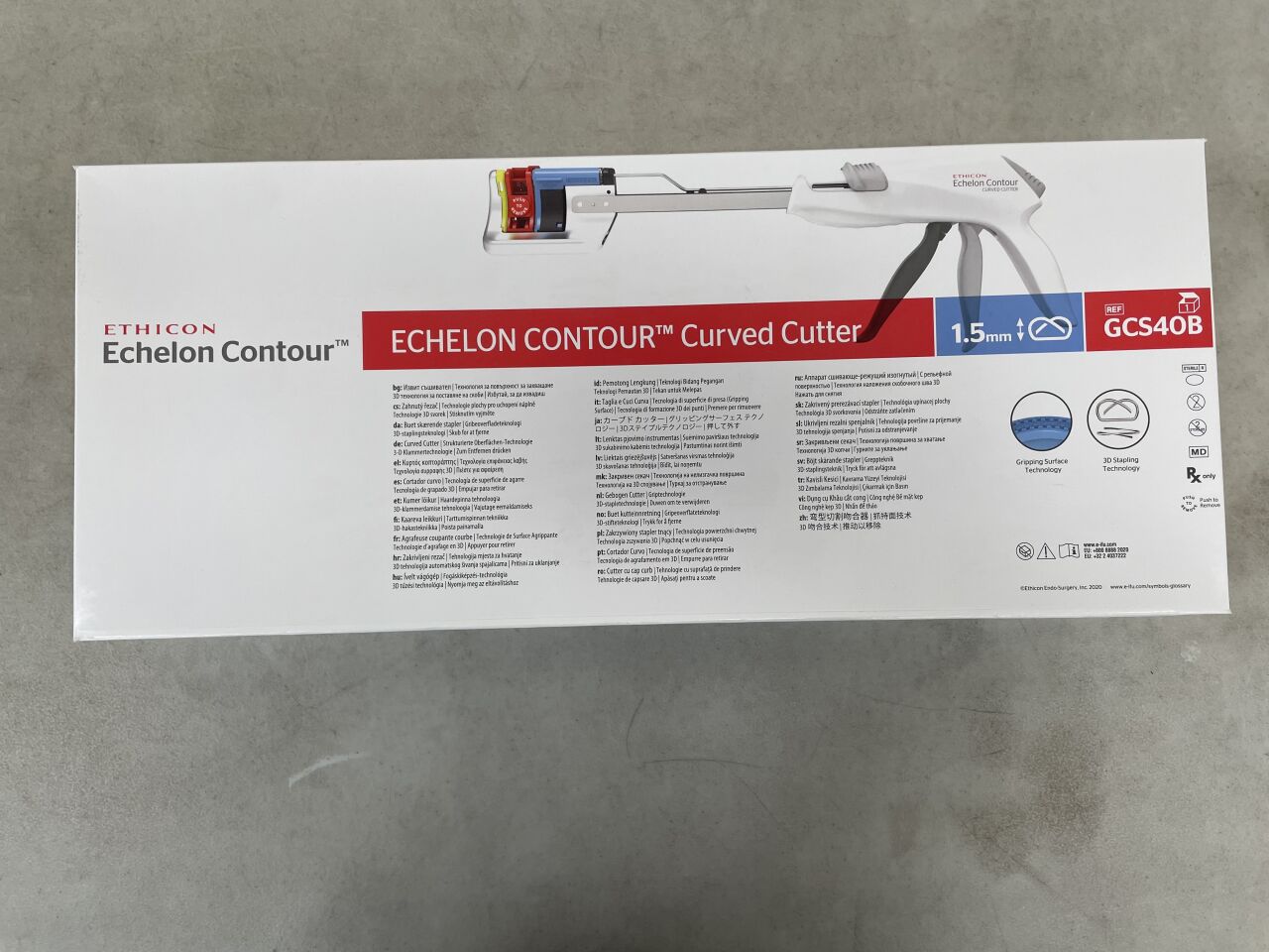 GCS40B - ETHICON - Echelon Contour Curved Cutter 1.5mm, (BX/1) - ( Expiry Date: 2025-09-22 )