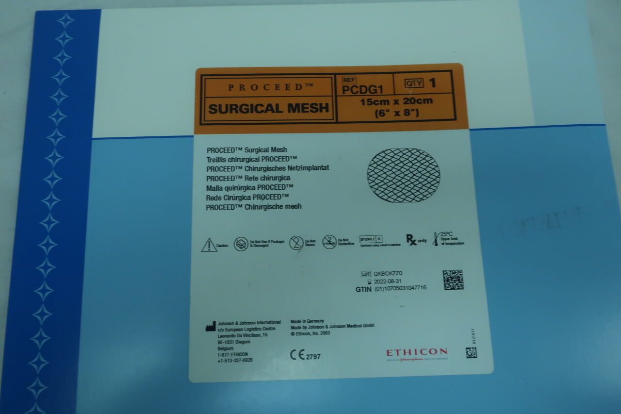 PCDG1 - ETHICON - Proceed Surgical Mesh, Oval, 15 x 20 cm, (BX/1) - ( Expiry Date: 2026-01-03 )