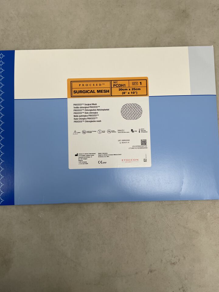 PCDH1 - ETHICON - Proceed Surgical Mesh, Oval, 20 x 25 cm, (BX/1) - ( Expiry Date: 2025-10-27 )
