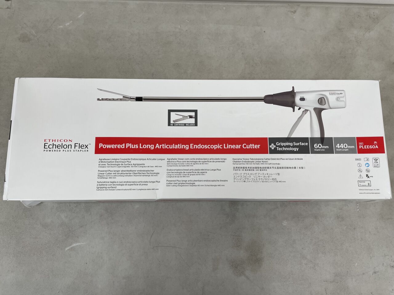 PLEE60A - ETHICON - Echelon Flex GST System Long Powered Plus Stapler, 60 mm, 44 cm Length, (BX/1) - ( Expiry Date: 2025-09-06 )