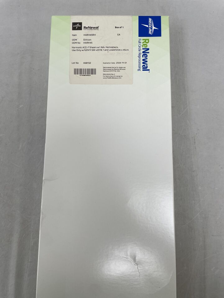 HARH45RH - MEDLINE - ETHICON Harmonic ACE Ultrasonic Shears with Advanced Hemostasis, 5mm x 45cm(Reprocessed), (BX/1) - ( Expiry Date: 2026-02-28 )