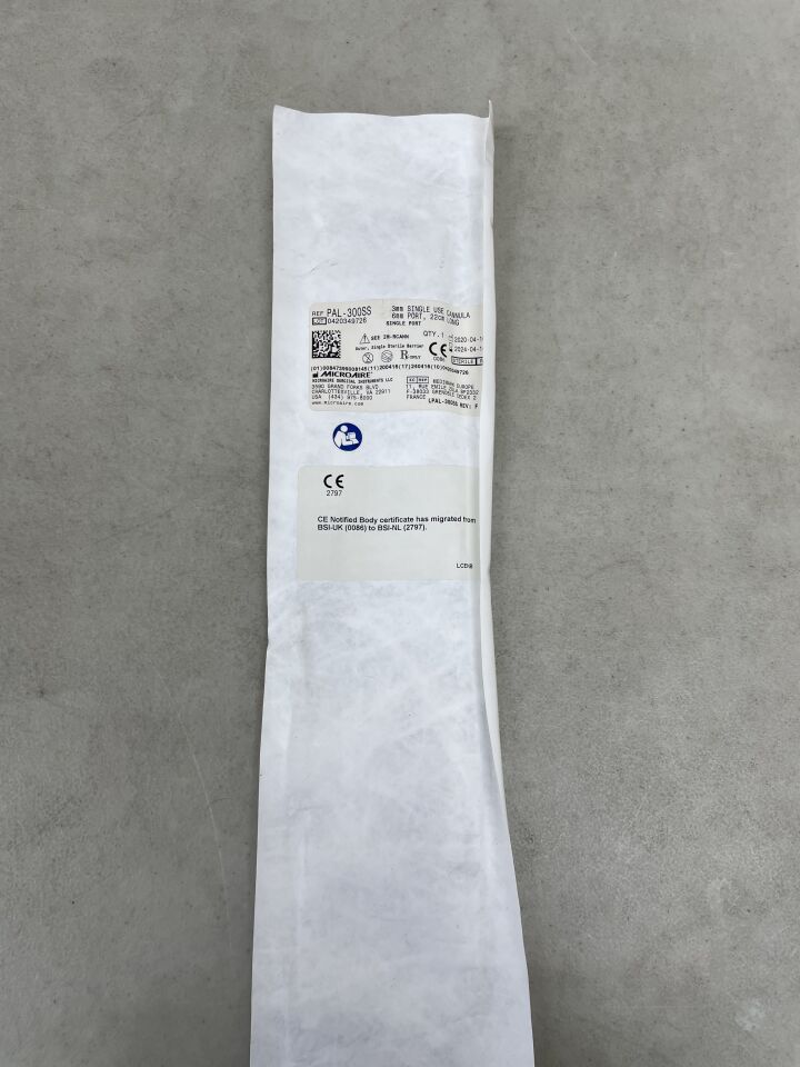 PAL-300SS - MICRO-AIRE - 3.0mm Cannula 6mm Port, 22cm Long , (EA) - ( Expiry Date: 2025-07-31 )