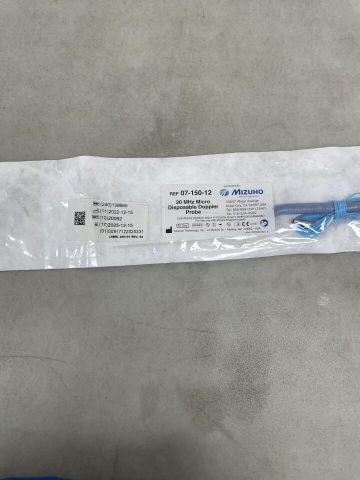 07-150-12 - MIZUHO - 20MHz Micro Disposable Doppler Probe, (EA) - ( Expiry Date: 2025-09-30 )