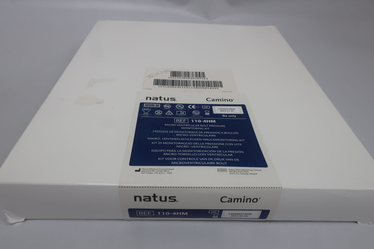 110-4HM - NATUS - Camino Micro Ventricular Bolt Pressure Minitoring kit, (BX/1) - ( Expiry Date: 2023-09-11 )