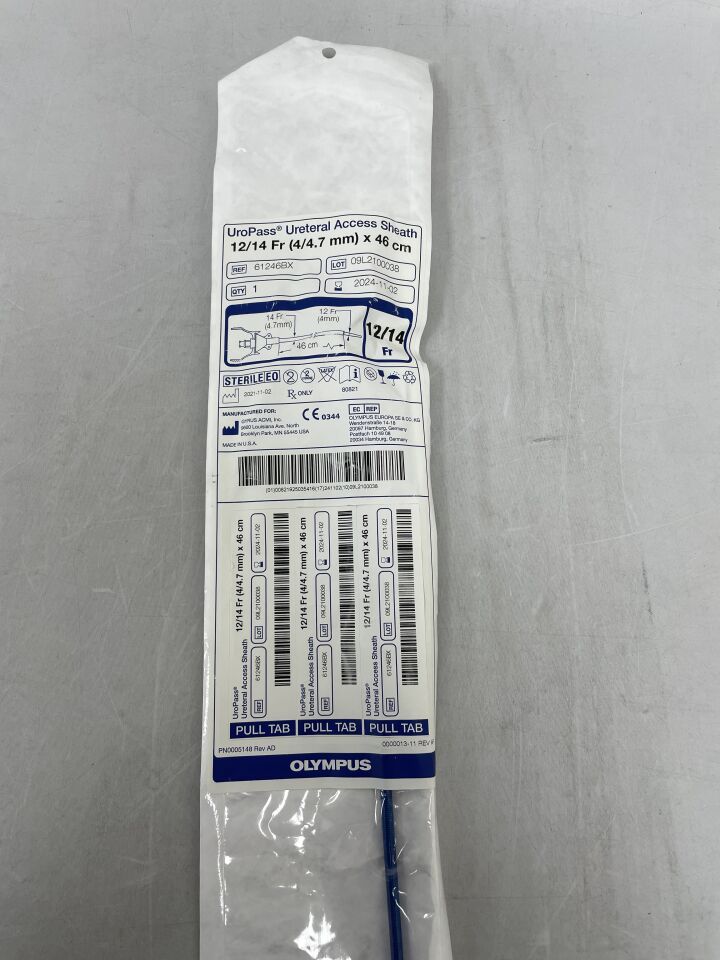 61246BX - OLYMPUS - UroPass Ureteral Access Sheath 12/14F x 46cm, (EA) - ( Expiry Date: 2025-06-20 )