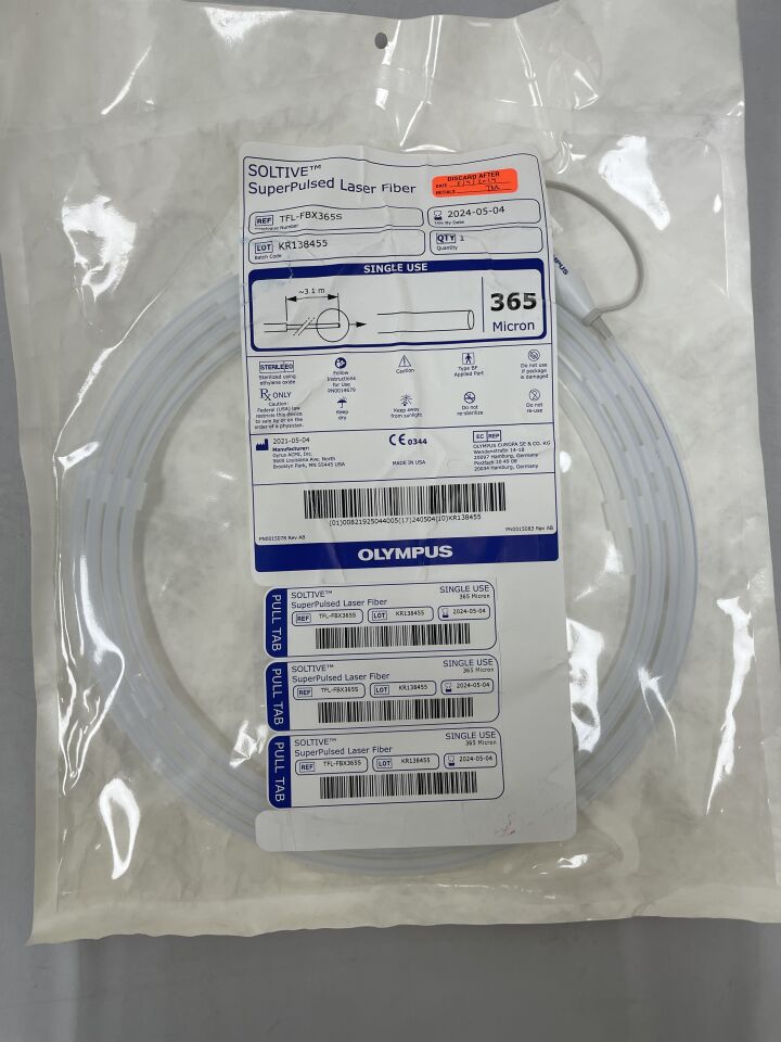 TFL-FBX365S - OLYMPUS - SOLTIVE SuperPulsed Laser Fiber 365µm
, () - ( Expiry Date: 2025-09-02 )