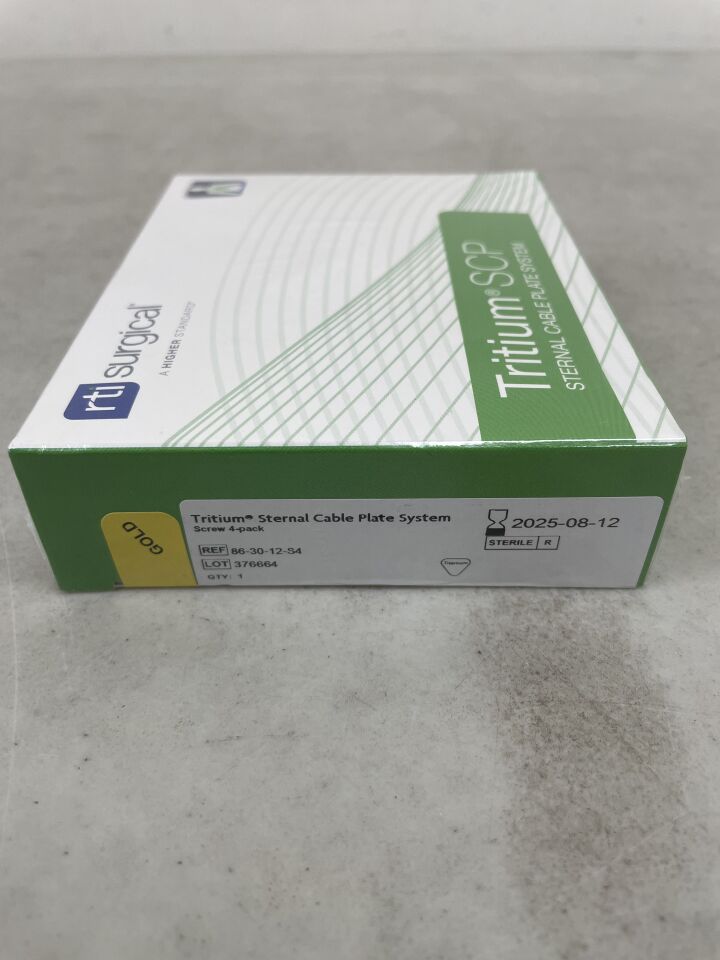 86-30-12-S4 - PIONEER SURGICAL - Tritium Sternal Cable Plate System, Screw 4-pack, Ø3.0mm X 12mm, (BX/1) - ( Expiry Date: 2024-11-28 )