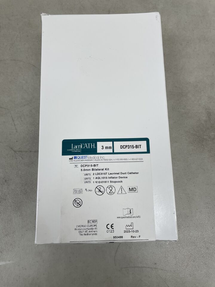 DCP315-BIT - QUEST MEDICAL - LacriCATH DCP 3.0 Bilateral Kit, (BX/1) - ( Expiry Date: 2025-11-20 )