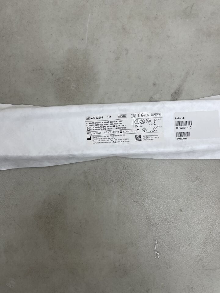 46782201 - RICHARD WOLF - Shark Monopolar Coagulation Electrode, Roller 22/24/26F 12°/30°, (EA) - ( Expiry Date: 2025-06-29 )