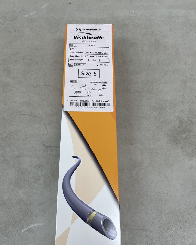 501-012 - SPECTRANETICS - VisiSheath Dilator Sheath - Size M - 5.0mm x 6.5mm x 43cm, (BX/1) - ( Expiry Date: 2025-11-27 )