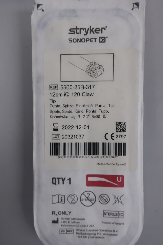 5500-25B-317 - STRYKER - Sonopet IQ 12cm 120 Claw, (EA) - ( Expiry Date: 2025-03-05 )