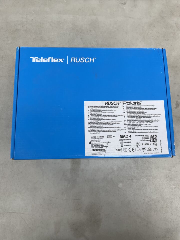 4150140 - TELEFLEX - Rusch Polaris Fiber Optic Laparoscope Blade MAC 4, (BX/10) - ( Expiry Date: 2026-01-31 )