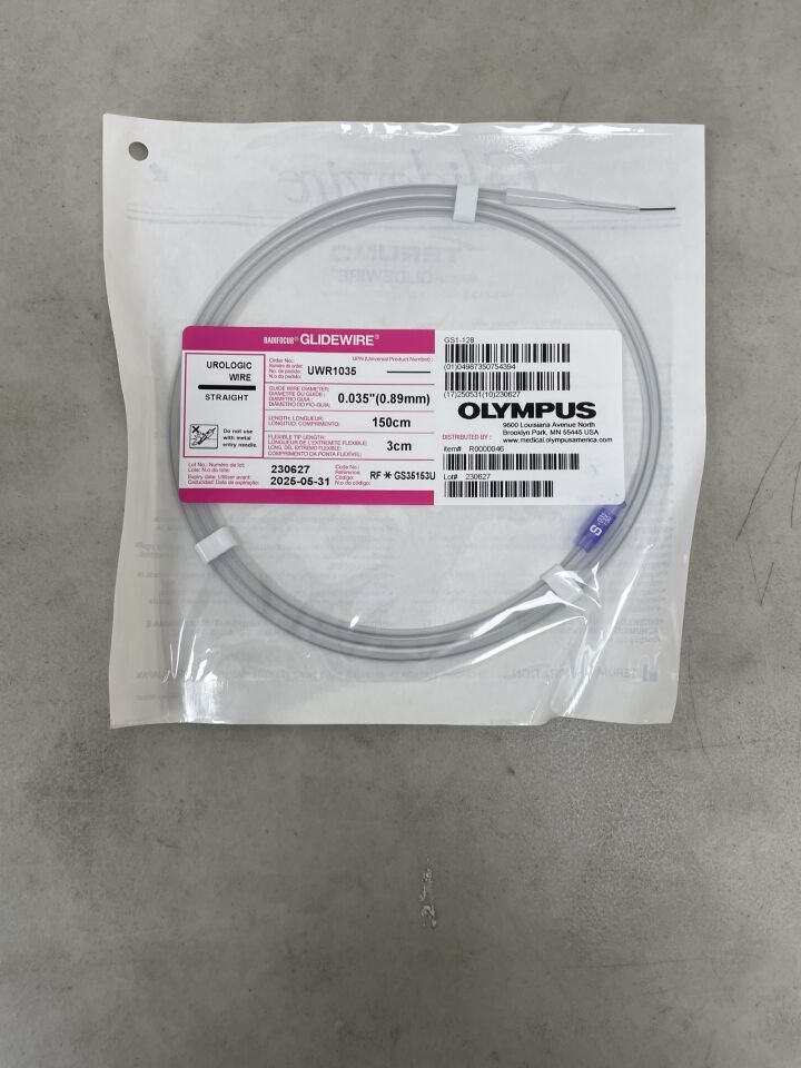 UWR1035 - TERUMO - Radifocus Glidewire Straight, Urologic Wire - .035" x 150cm x 3cm, (EA) - ( Expiry Date: 2025-10-09 )