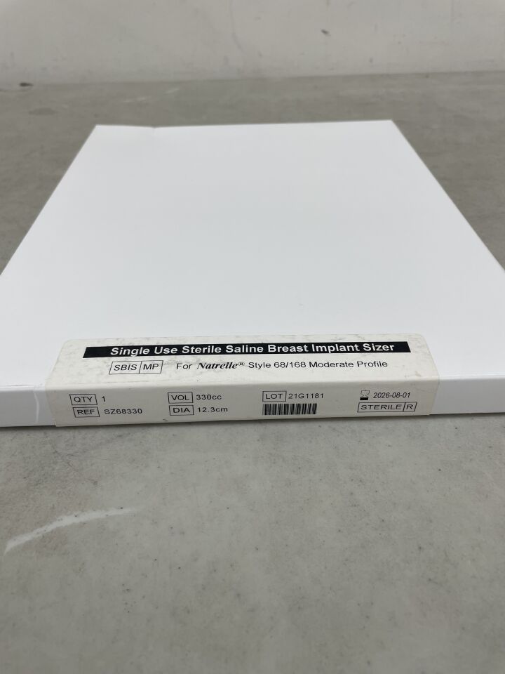 SZ68330 - ALLERGAN - Natrelle Saline Breast Implant Sizer Style 68/168 Moderate Profile, 330cc, (BX/1) - ( Expiry Date: 2026-08-01 )