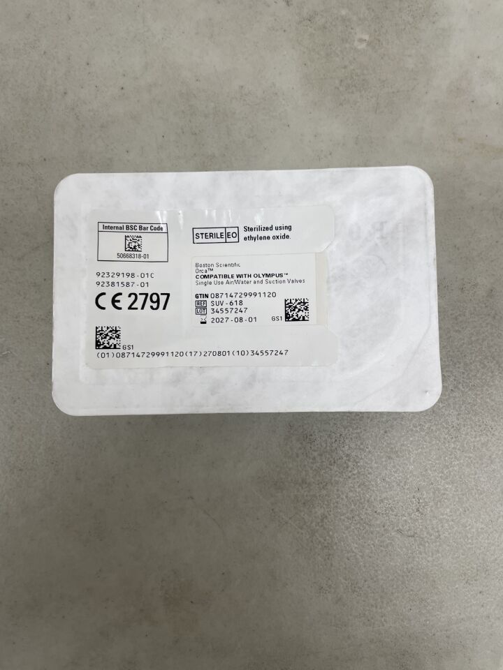 SUV-618  -  BOSTON SCIENTIFI  -  Orca Sterile, Single Use Air/Water and Suction Valves , ( EA )  -  ( Expiry Date : 2027-08-01 )