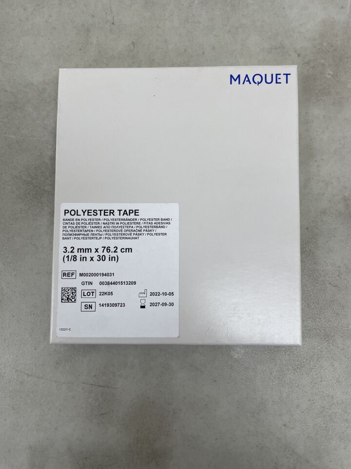 M002000194031 - MAQUET - POLYESTER TAPE, 3.2mm x 76.2cm, (BX/5) - ( Expiry Date: 2027-09-30 )
