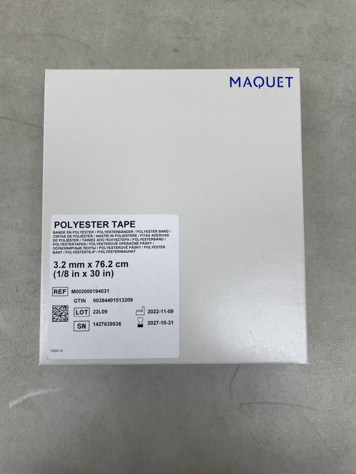 M002000194031 - MAQUET - POLYESTER TAPE, 3.2mm x 76.2cm, (BX/5) - ( Expiry Date: 2027-10-31 )