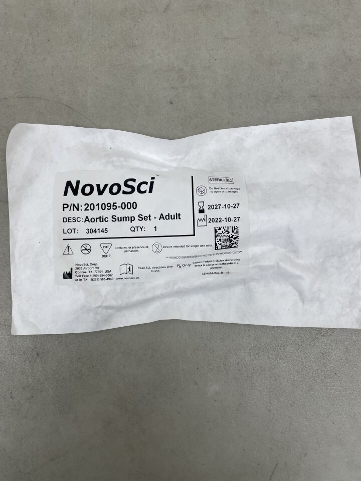 201095-000 - NOVOSCI - Adult Aortic Sump Set, (EA) - ( Expiry Date: 2027-10-27 )
