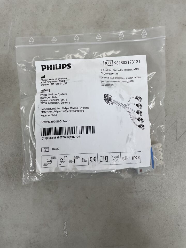 989803173131 - PHILIPS - Original Disposable ECG Leadwire, (EA) - ( Expiry Date: 2099-12-31 )