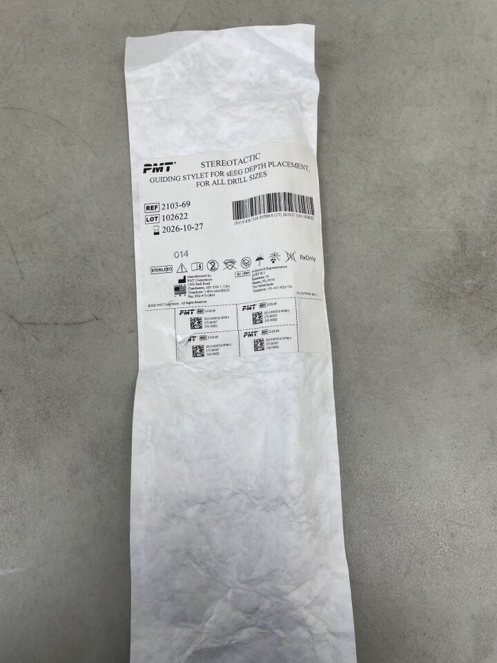 2103-69 - PMT - Stereotatic Guiding Stylet For sEEG Depth Placement for all Drill Sizes, (EA) - ( Expiry Date: 2026-10-27 )