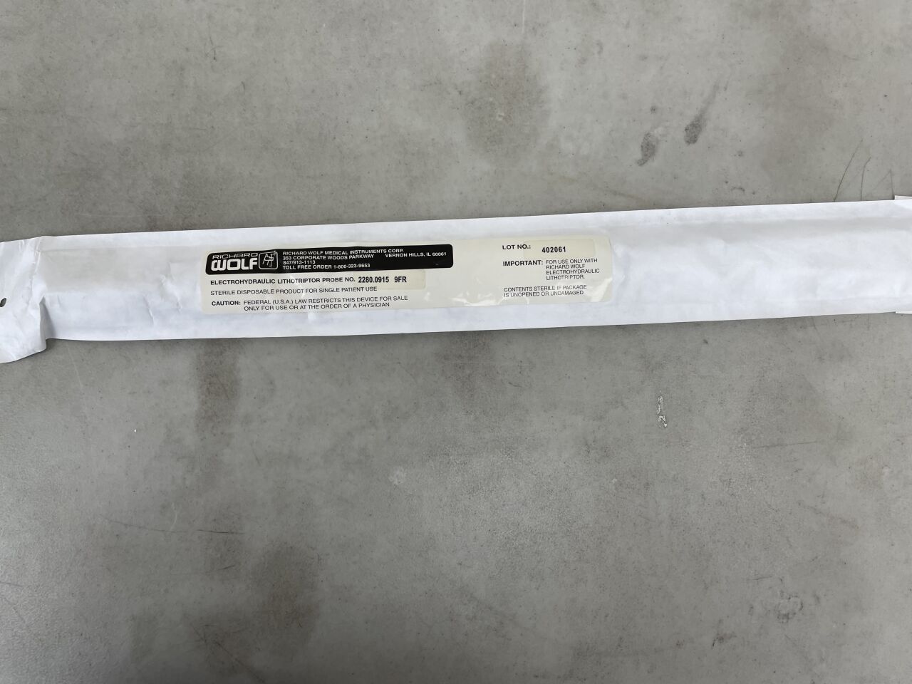 2280.0915 - RICHARD WOLF - Electrohydraulic Lithotriptor Probe, 9Fr, (EA) - ( Expiry Date: 2099-12-31 )