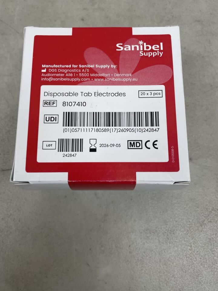 8107410 - SANIBEL - Disposable Tab Electrodes, (BX/60) - ( Expiry Date: 2026-09-05 )