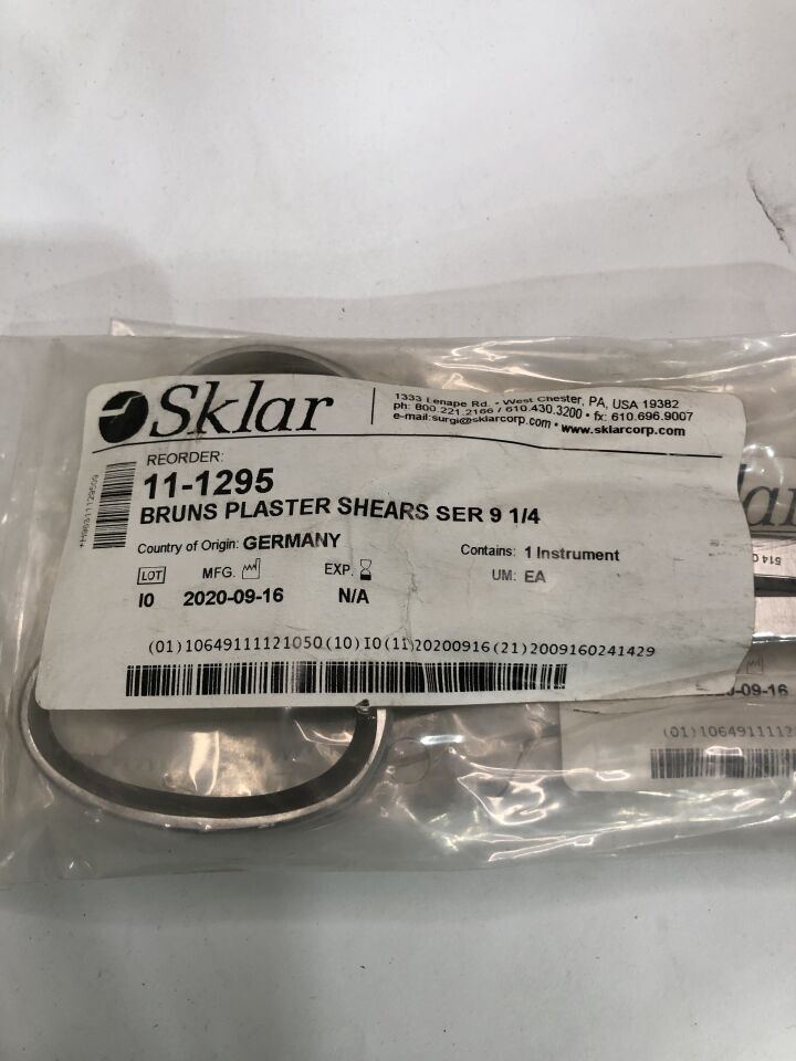 11-1295 - SKLAR - Bruns Plaster Shears Serrated, 9-1/4" , (EA) - ( Expiry Date: 2099-01-01 )