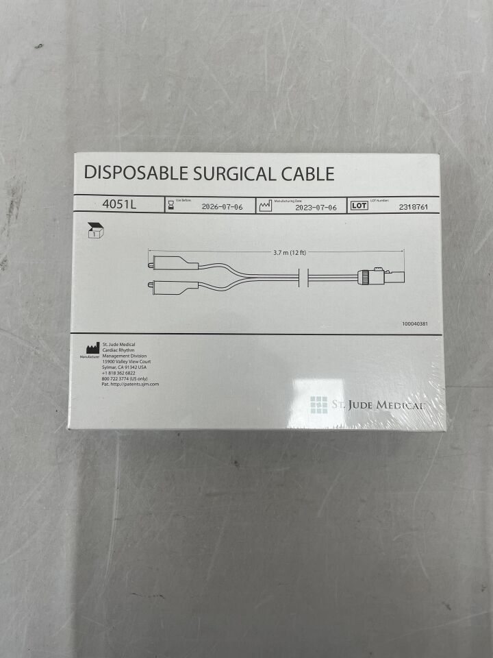 4051L - ST JUDE MEDICAL - Disposable Surgical Cable, (BX/1)