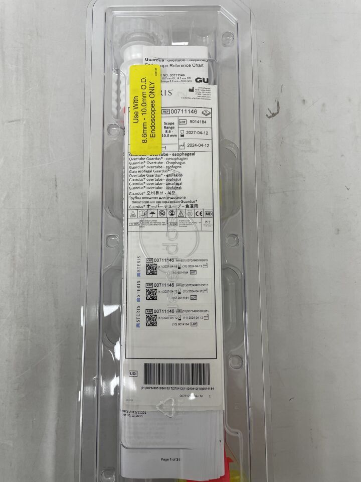 711146 - STERIS - Guardus Overtube, Esophageal 8.6-10mm, (EA) - ( Expiry Date: 2027-04-12 )