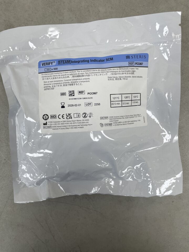 PCC067 - STERIS - VERIFY STEAM Integrating Steam Indicator, 5cm (500 Per Pack), (EA) - ( Expiry Date: 2028-02-01 )