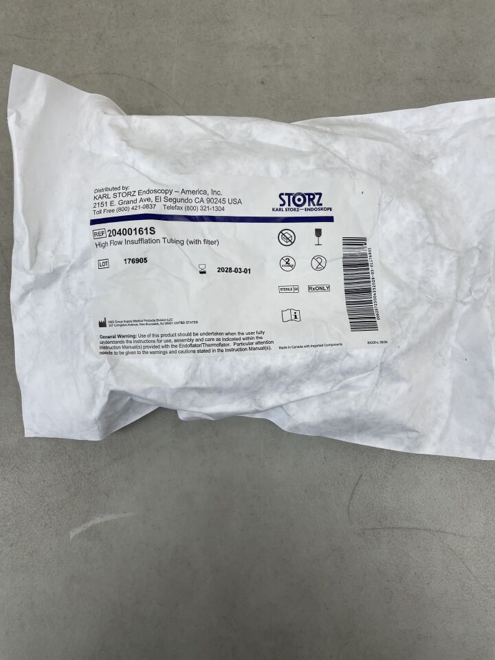 20400161S - STORZ - High Flow Insufflation Tubing w/Filter, (EA) - ( Expiry Date: 2028-03-01 )