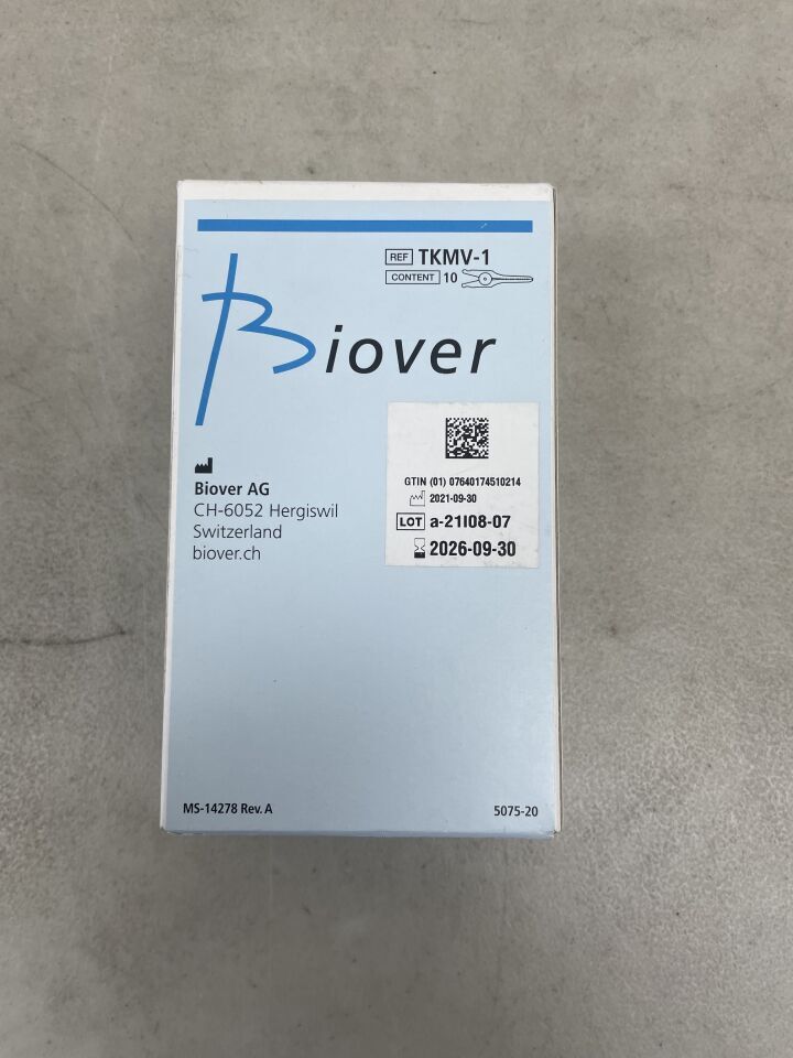 TKMV-1 - SYNOVIS - Biover Microvascular Clamp Venous, Medium, Single Clamp, (BX/10) - ( Expiry Date: 2026-09-30 )