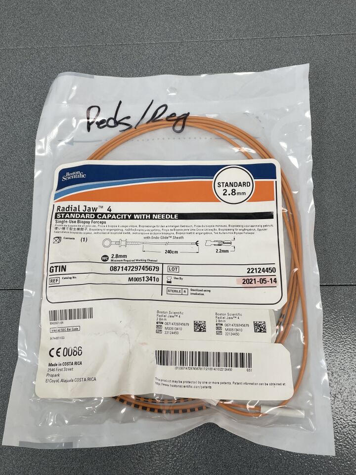 1341 - BOSTON SCIENTIFIC - Radial Jaw 4 Single-Use Biopsy Forceps - Standard Capacity with Needle - 2.8mm x 240cm, (EA) - ( Expiry Date: 2025-11-22 )