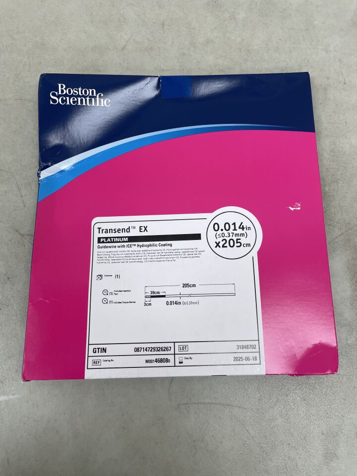 46808 - BOSTON SCIENTIFIC - Transend EX Guidewire with ICE Hydrophilic Coating - Platinum - .014" x 205cm, (BX/1) - ( Expiry Date: 2025-06-18 )