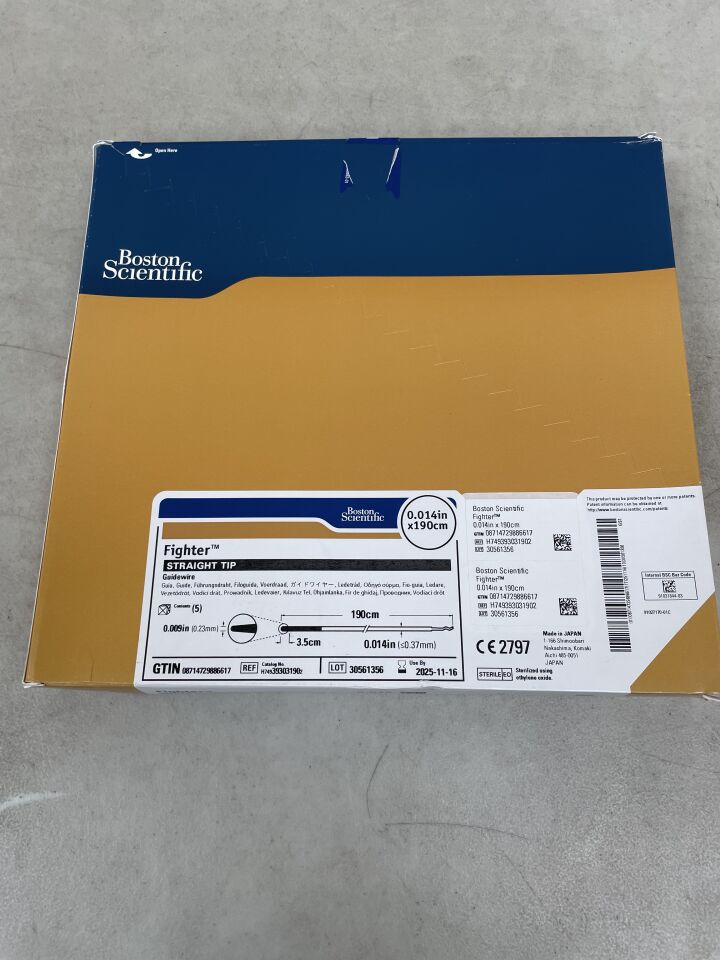 39303190 - BOSTON SCIENTIFIC - Fighter Guidewire, Straight Tip, .014" x 190cm, (BX/5) - ( Expiry Date: 2025-11-16 )