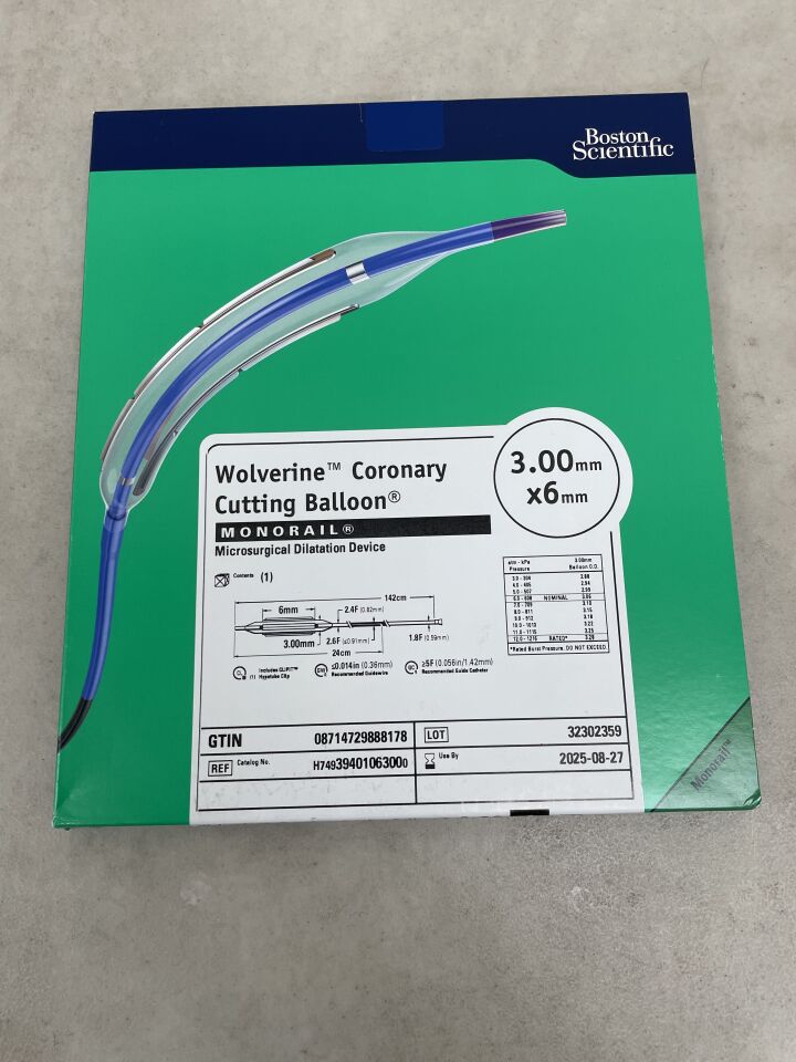 3940106300 - BOSTON SCIENTIFIC - Wolverine Coronary Cutting Balloon Over-The-Wire Microsurgical Dilatation Device, 3.00mm x 6mm, (BX/1) - ( Expiry Date: 2025-08-27 )