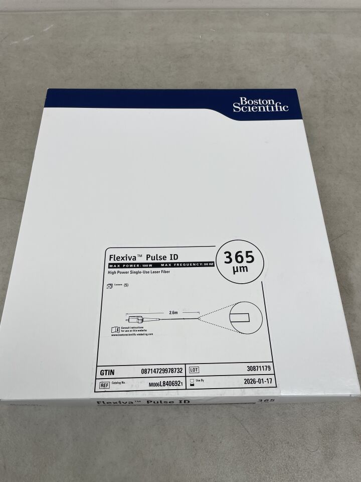 L840692 - BOSTON SCIENTIFIC - Flexiva Pulse ID High Power Single-Use Laser Fiber - 100W x 80HZ - 2.6m x 365µm, (BX/1) - ( Expiry Date: 2026-01-17 )