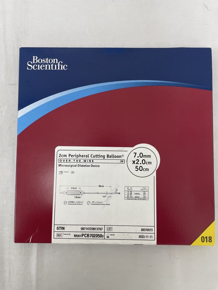 PCB702050 - BOSTON SCIENTIFIC - Peripheral Cutting Balloon Microsurgical Dilatation Device - OTW - 7.0mm x 2.0cm x 50cm, (BX/1) - ( Expiry Date: 2025-11-27 )