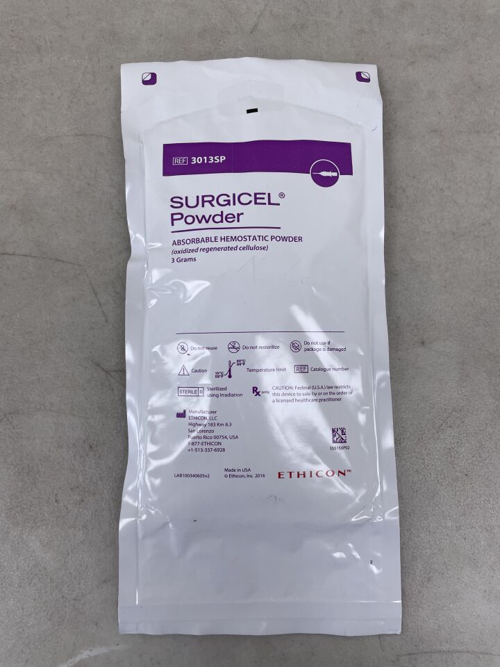 3013SP - ETHICON - Surgicel Powder Absorbable Hemostat, 3 g, (EA) - ( Expiry Date: 2026-01-31 )