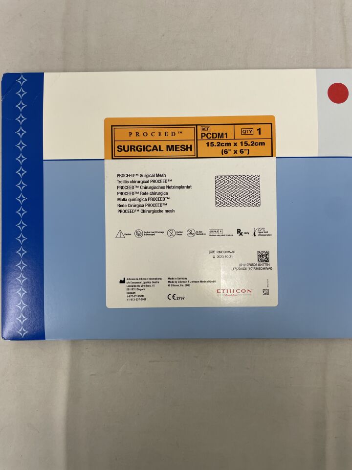PCDM1 - ETHICON - PROCEED Surgical Mesh, 15cm x 15cm, (BX/) - ( Expiry Date: 2025-10-31 )