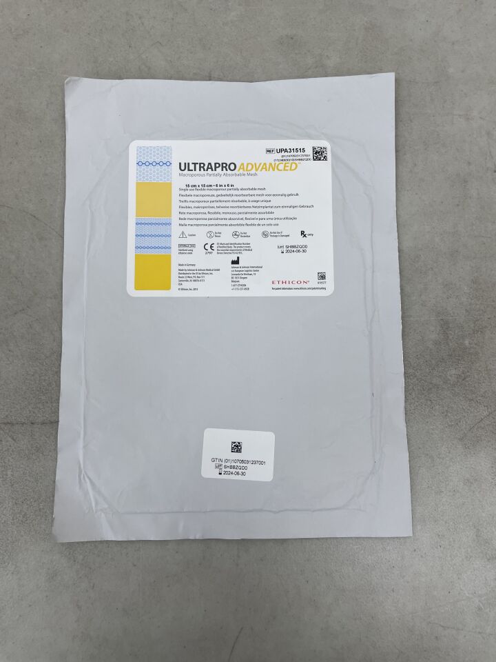 UPA31515 - ETHICON - ULTRAPRO ADVANCED, Square, 15 cm x 15 cm, (EA) - ( Expiry Date: 2024-06-30 )