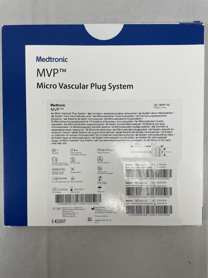 MVP-7Q - MEDTRONIC - Mechanically Detachable MVP Micro Vascular Plug, (BX/1) - ( Expiry Date: 2026-01-31 )