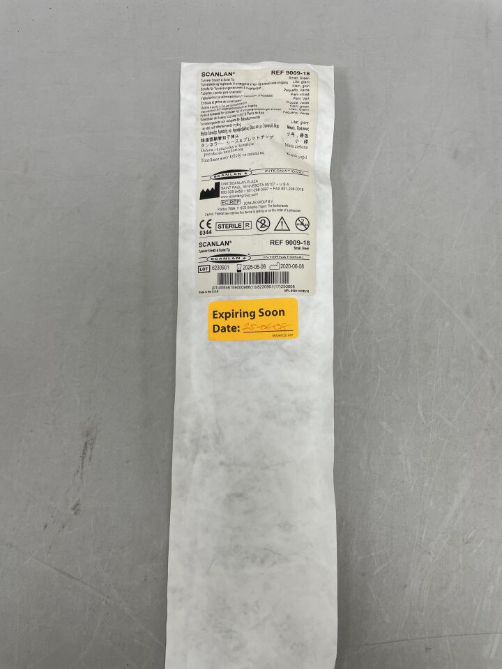 9009-18 - SCANLAN - Vascular Tunneler Sheath, Bullet, Green 9.5mm ID, 20.5", (EA) - ( Expiry Date: 2025-08-18 )